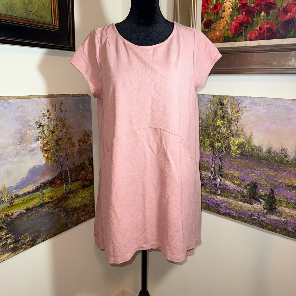 Paisley Vine Pink Top high low